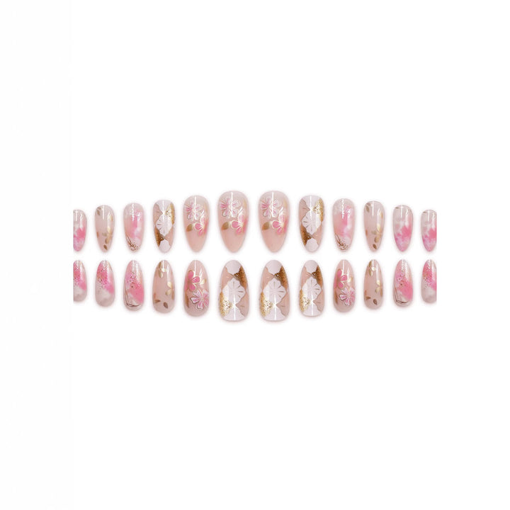 Floral Elegante Press-On Nagelkunst Set Karnz