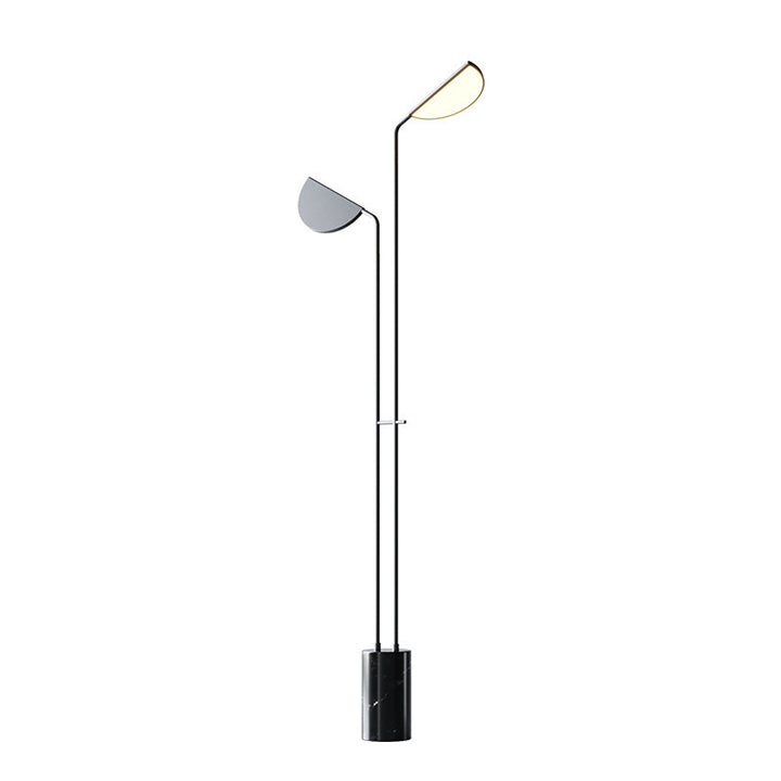Moderne verstellbare Stehlampe mit doppelten Schirmen
