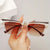 Damen quadratische Designer-Brille mit filigranem Metallrahmen Karnz