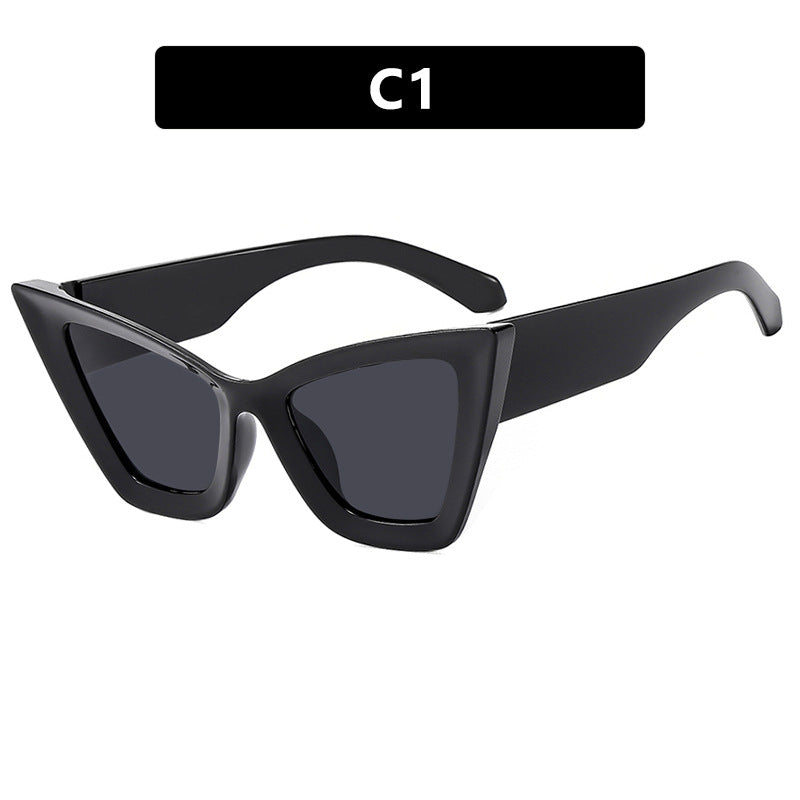 Damen trendige Cat-Eye Sonnenbrille mit robustem Design und UV-Schutz Karnz