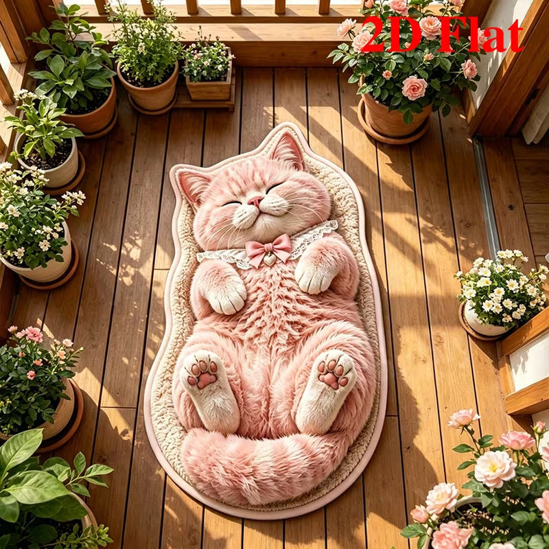 Plüsch Katzenförmige Fußmatte