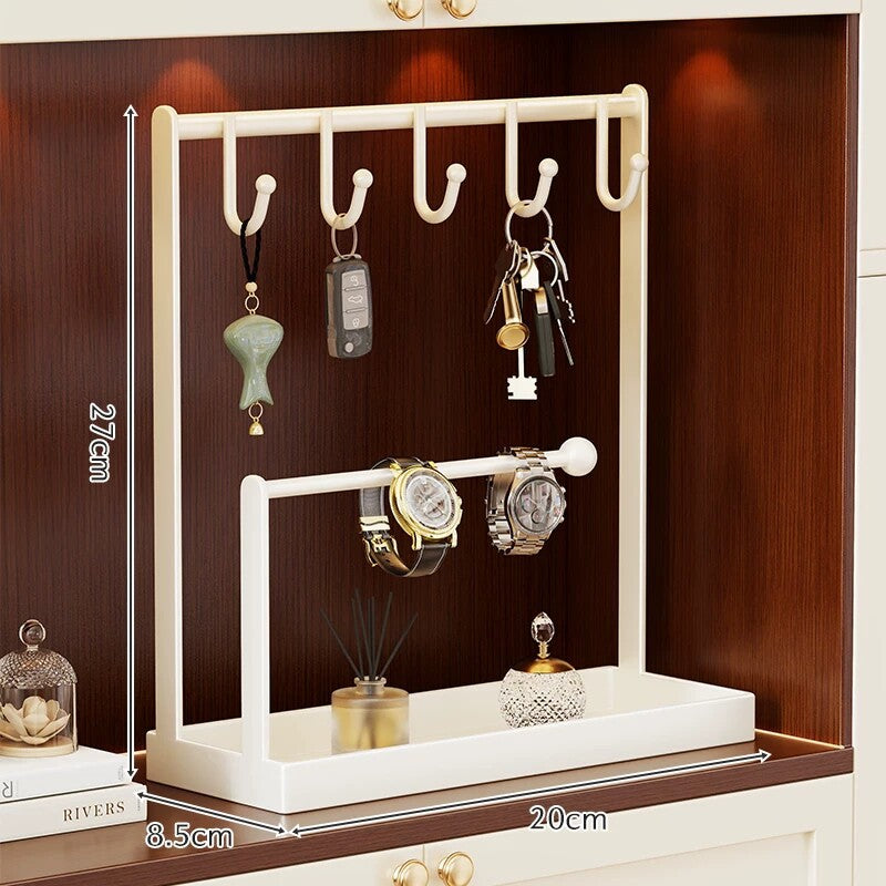 Heim Eingangsbereich Uhr Schlüssel und Schmuck Organizer Ständer