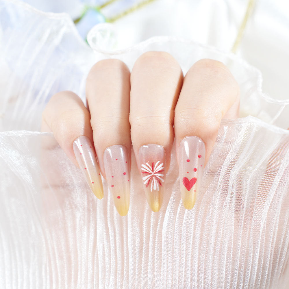Künstlerische Florale Nagelverlängerungen Karnz