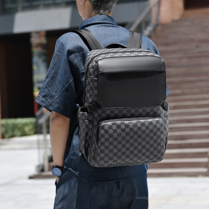 Moderner kariert Laptop-Rucksack