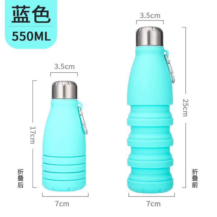 Damen zusammenfaltbare Silikon Wasserflasche Karnz