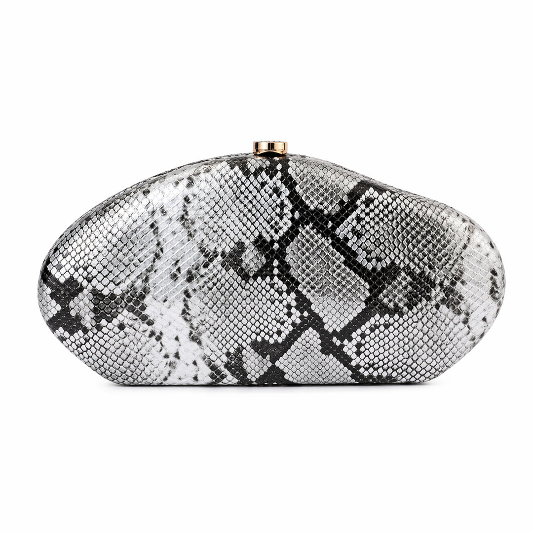 Designer Tiered Animal Print Clutch Bag