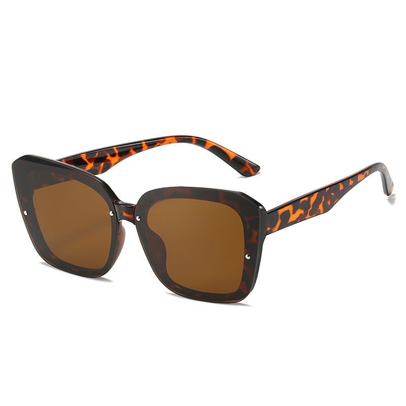 Damen oversized quadratische Sonnenbrille mit anspruchsvollem Rahmen Karnz