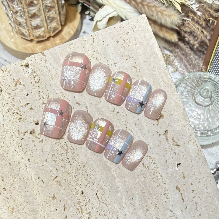 Einzigartiges Künstlerisches Press-On Nagelset