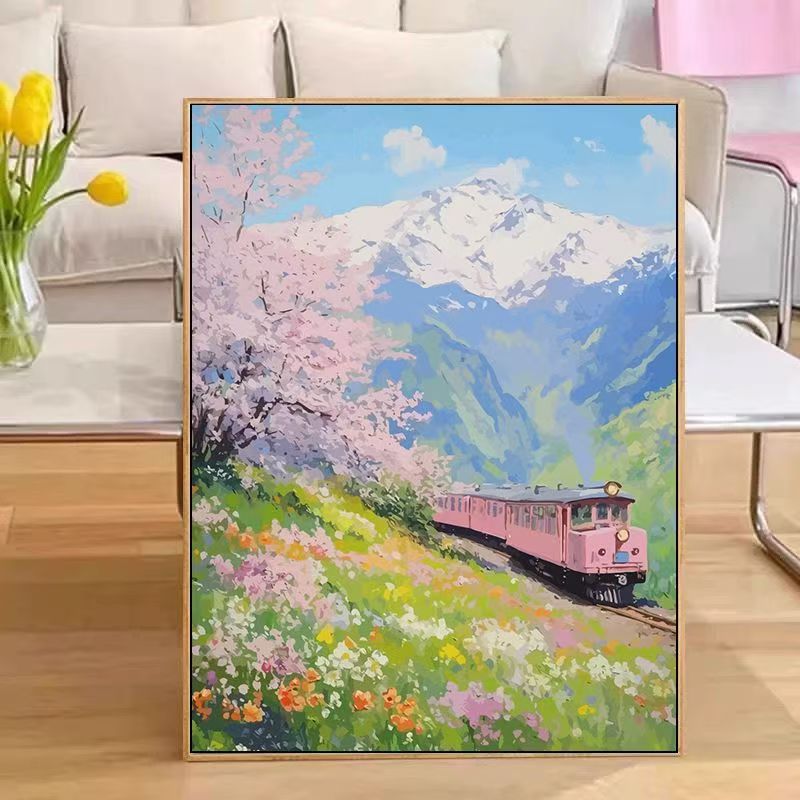 Scenic Train Landschaft Wandkunst Karnz