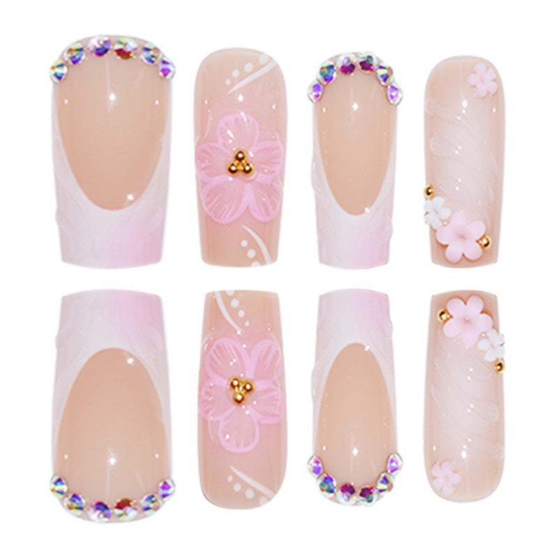 Künstlerische Blumen-Nagelerweiterungen Karnz