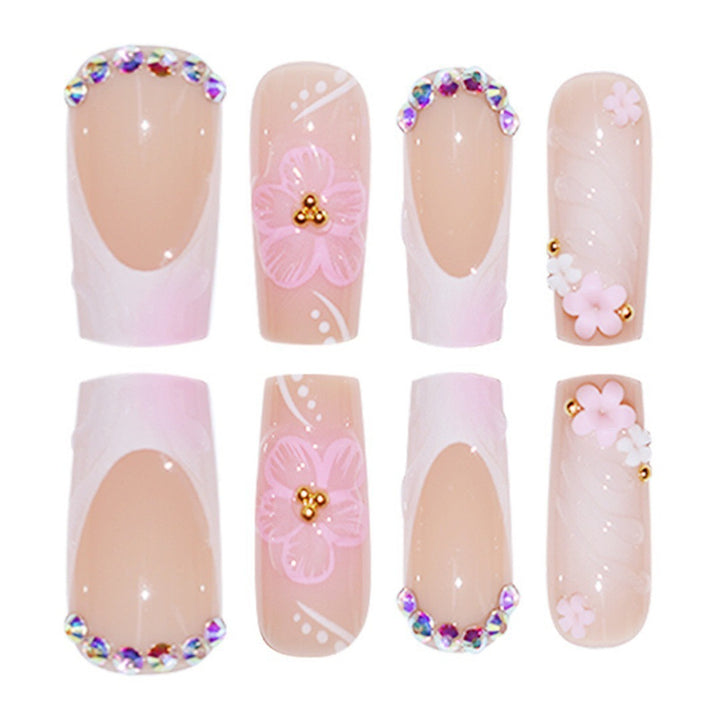 Künstlerische Blumen-Nagelerweiterungen Karnz