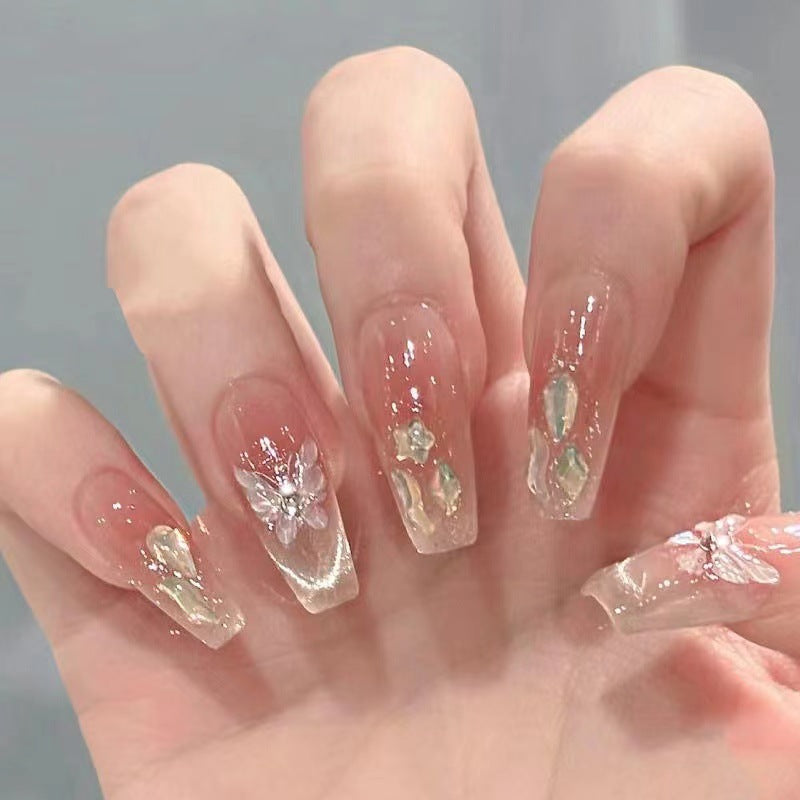 Elegante dekorative Press-On Nail Set Karnz