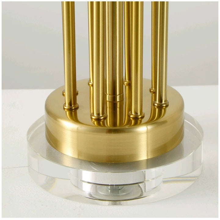 Elegante Tischlampe mit einzigartigem skulpturalem Fuß