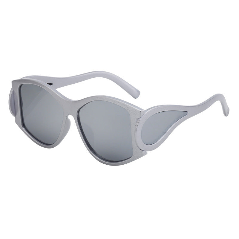 Damen moderne Cat-Eye Sonnenbrille mit einzigartigem Rahmen und UV-Schutz Karnz