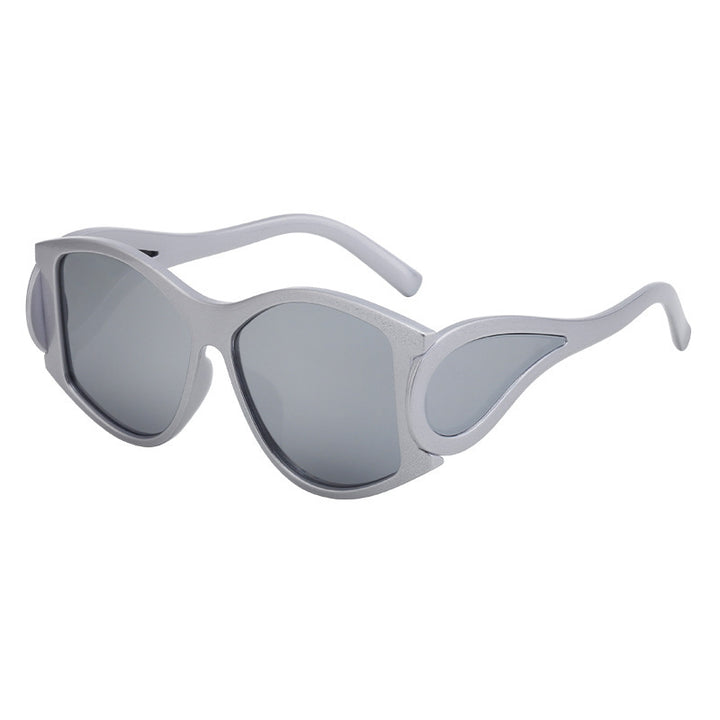 Damen moderne Cat-Eye Sonnenbrille mit einzigartigem Rahmen und UV-Schutz Karnz
