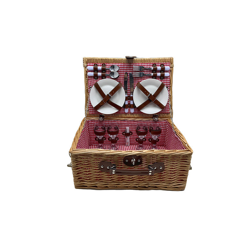 Damen Picknickkorb mit elegantem Geschirrset Karnz