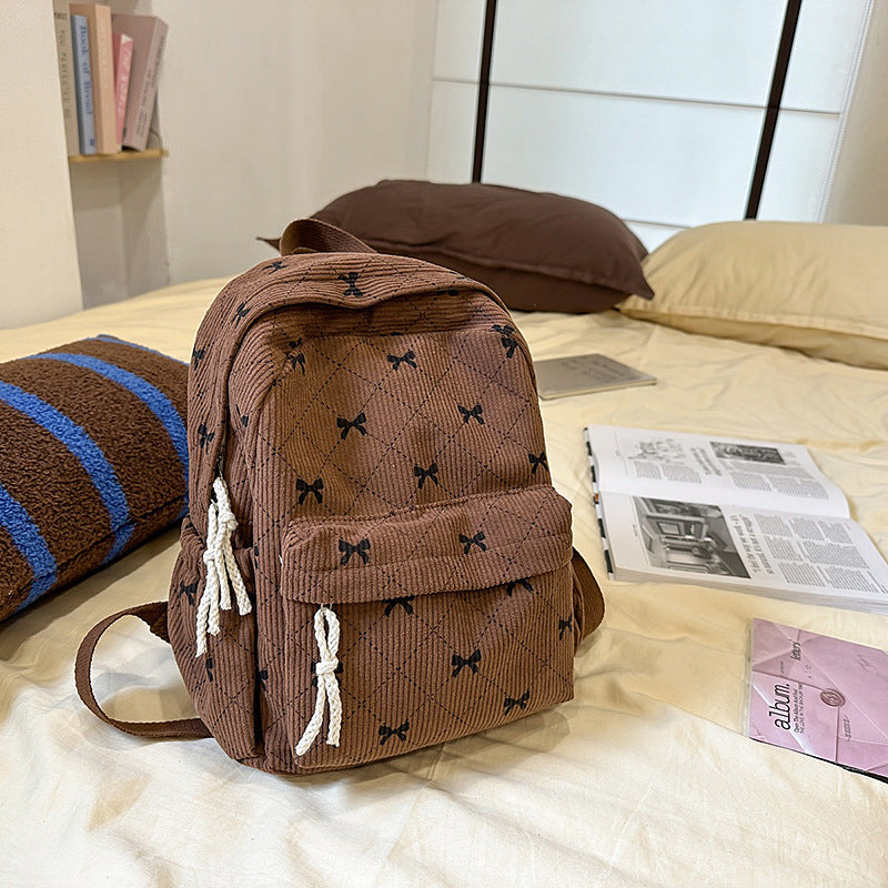 Süßer Mini-Rucksack mit Schleifenmuster