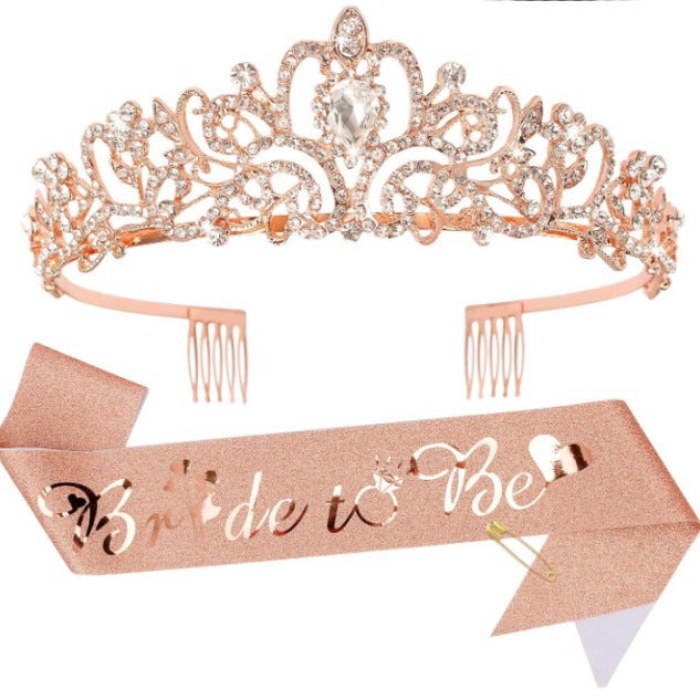 Damen Elegante Tiara mit Personalisiertem Sash Karnz