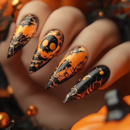 Halloween-Themen Spooktacular Press-On Nägel Karnz