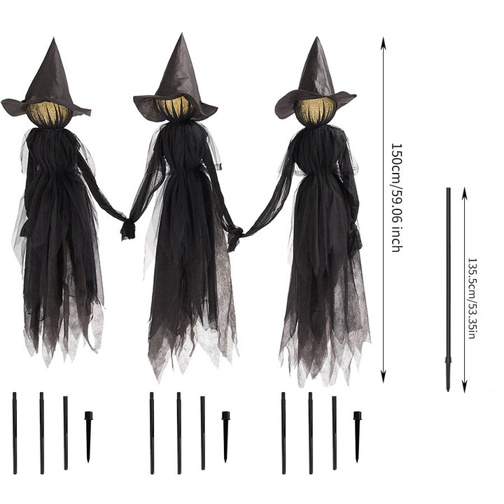Halloween hängende Hexenfiguren Karnz