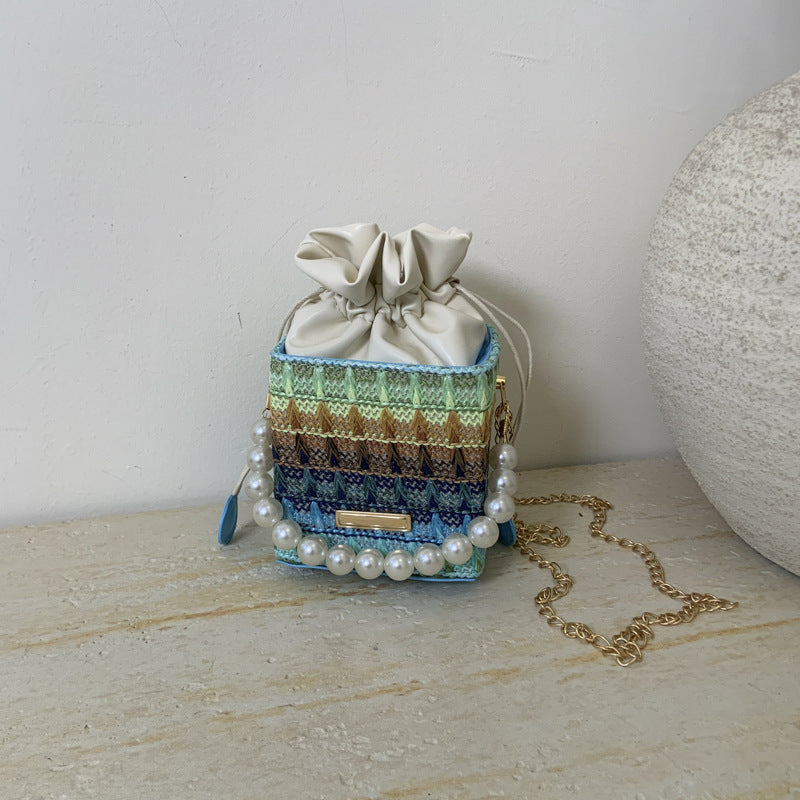 Charmante Mini Kordelzug Schultertasche Karnz