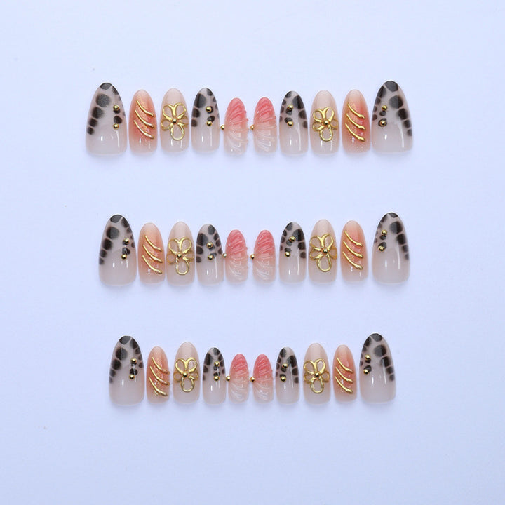 Künstlerisches Floral Press-On Nagelset