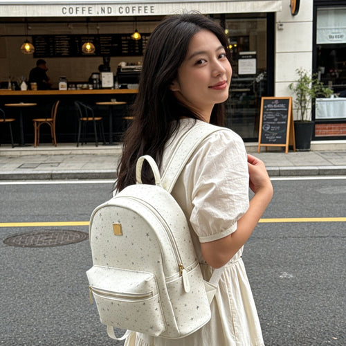 Damen Mini-Rucksack mit Sternenmuster Karnz