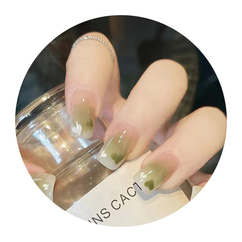 Elegantes Glänzendes Press-On Nagelset Karnz