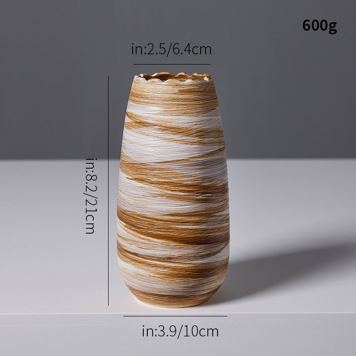 Künstlerische Spiraldesign Keramikvase Karnz