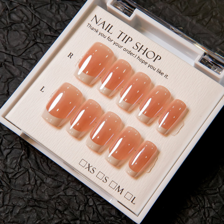 Natürliche Glänzende Press-On Nagelspitzen