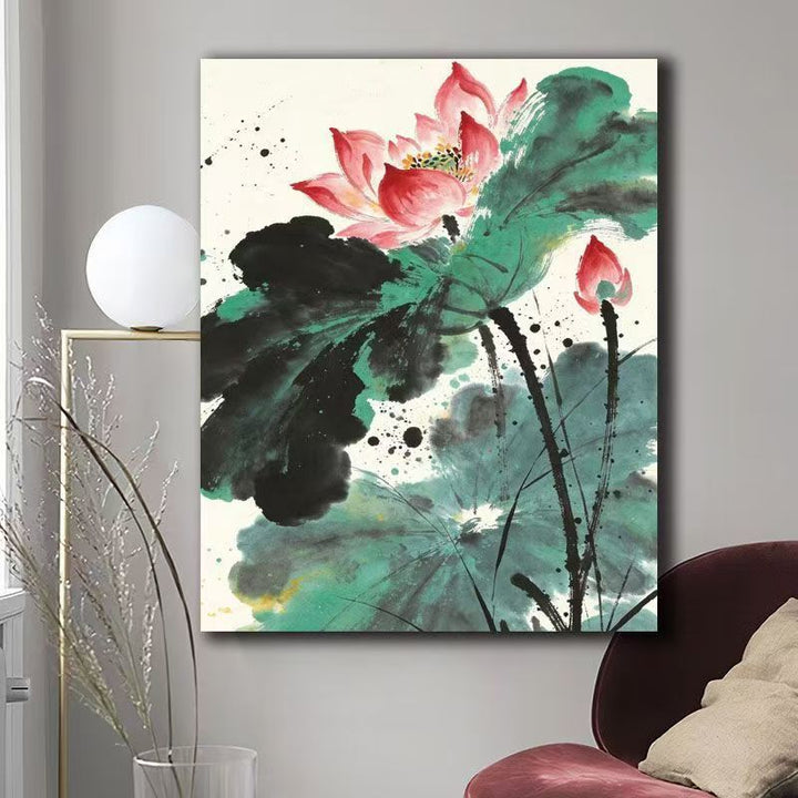 Elegante Blumige Leinwandkunst Karnz