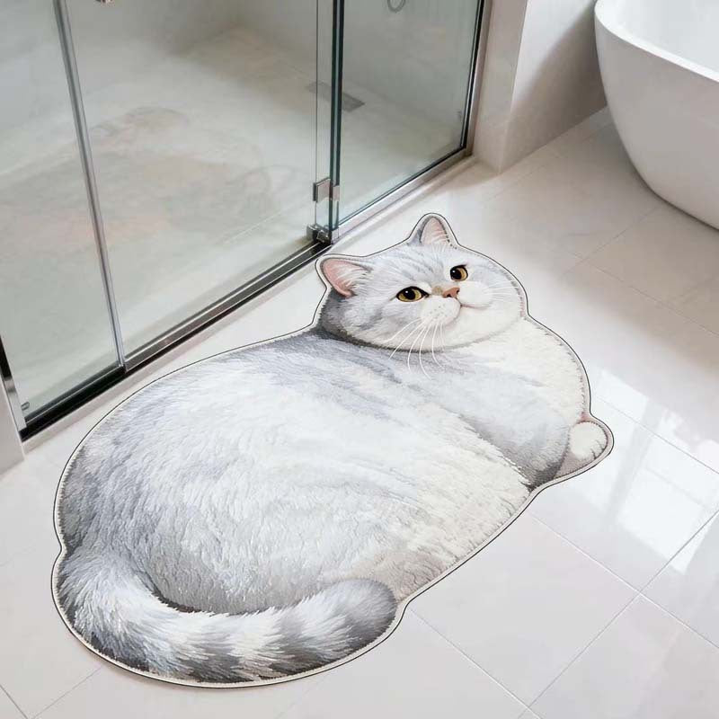 Katzenförmige Badmatte