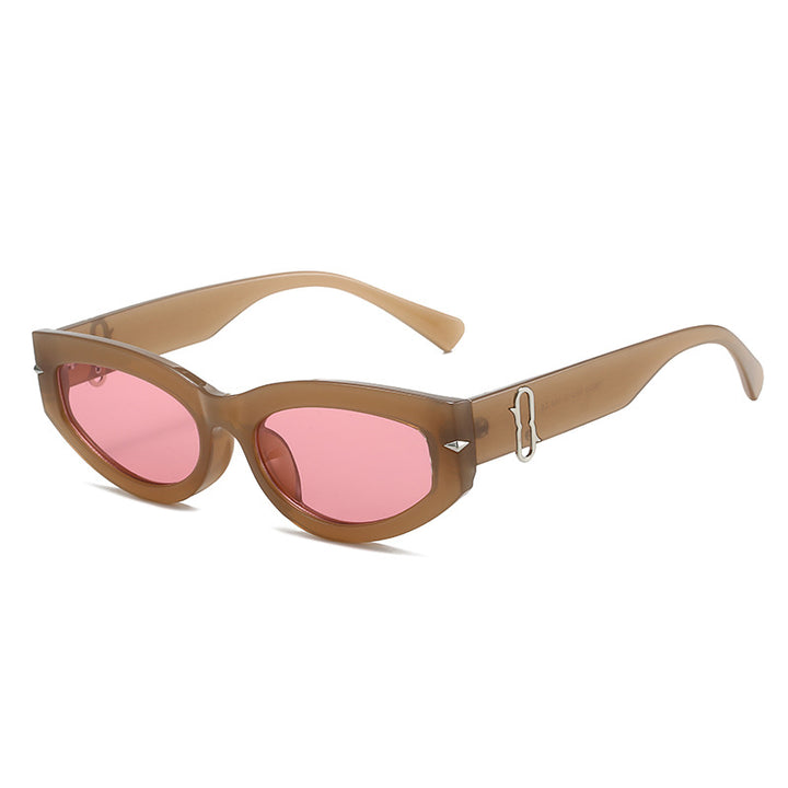 Retro-inspirierte Cat-Eye-Sonnenbrille mit boldem Rahmen Karnz