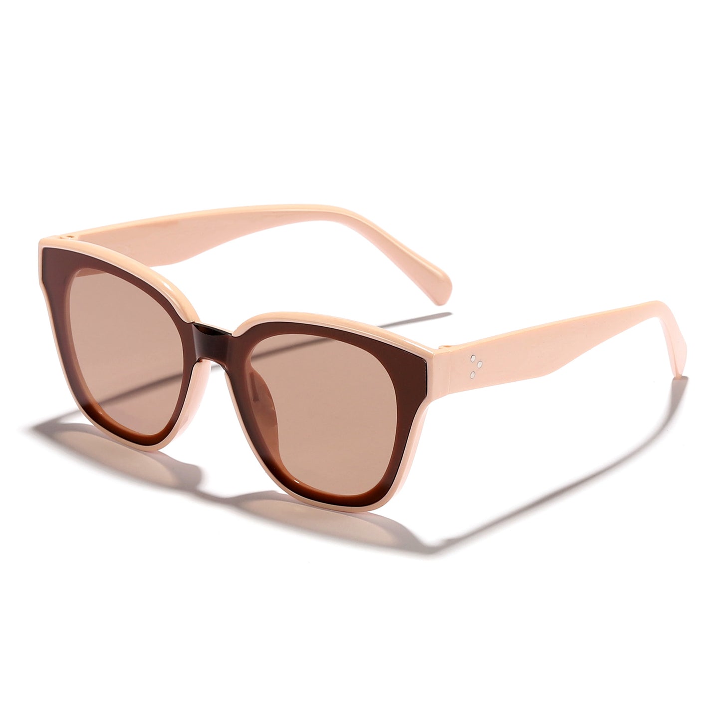 Damen modische Sonnenbrille mit breitem Rahmen und sanften Gläsern Karnz
