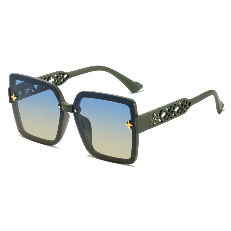 Damen Design-Sonnenbrille mit filigranem Rahmen und UV-Schutz Karnz