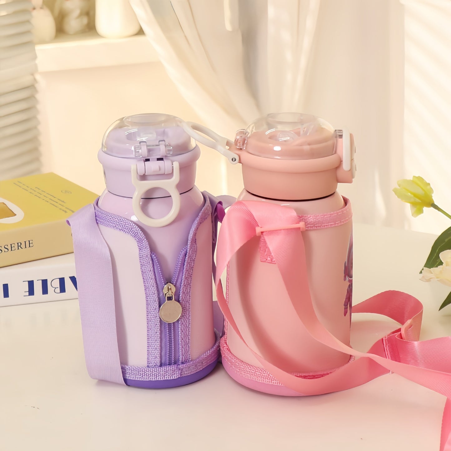 Damen Isolierte Trinkflasche mit kinderfreundlichem Design und verstellbarem Tragesystem Karnz