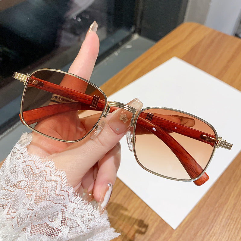 Damen Sonnenbrille mit luxuriösem Holzrahmen Karnz