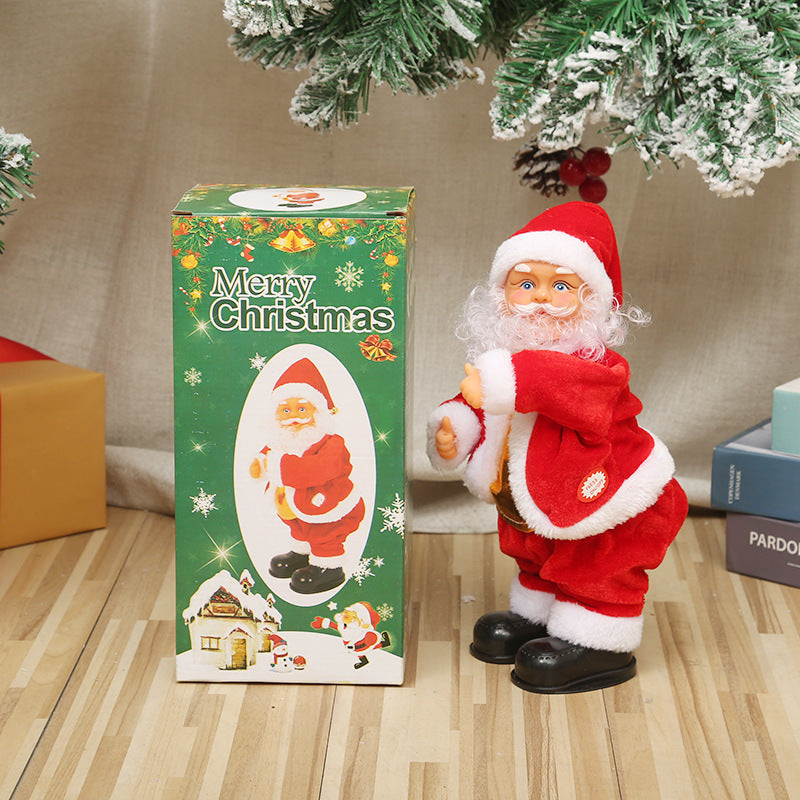 Lustige Weihnachtsmann Deko Figur Karnz