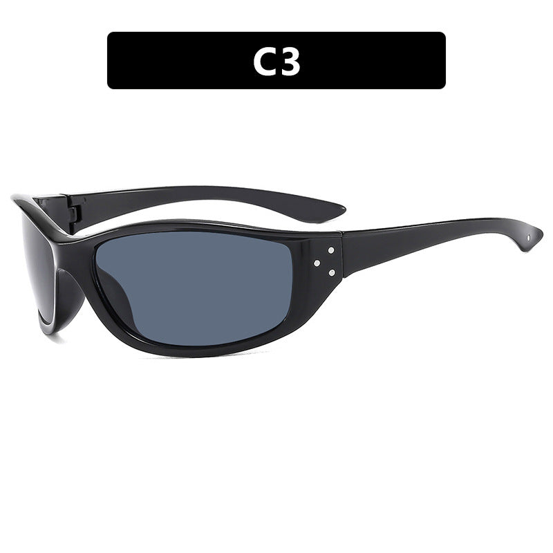 Damen Sportliche Sonnenbrille mit ergonomischem Rahmen und UV-Schutz Karnz