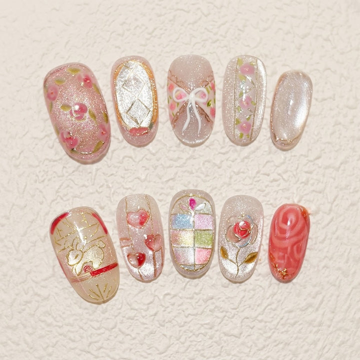 Künstlerische Press-On Nagelkunst Kollektion