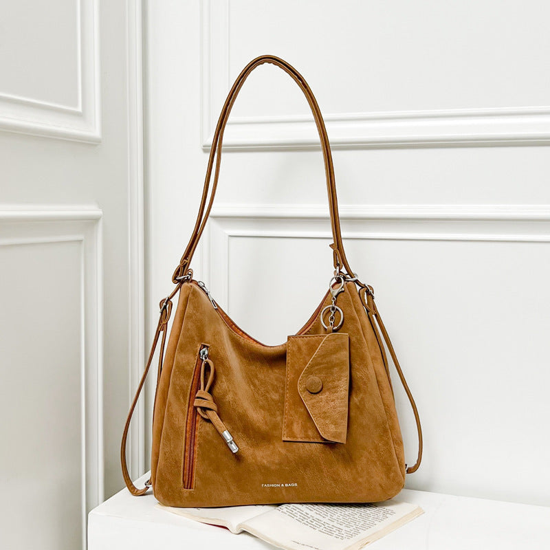 Lässige Wildleder Hobo-Tasche