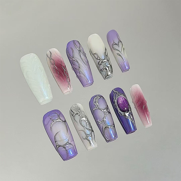 Stylisches Dekoratives Press-On Nagelset