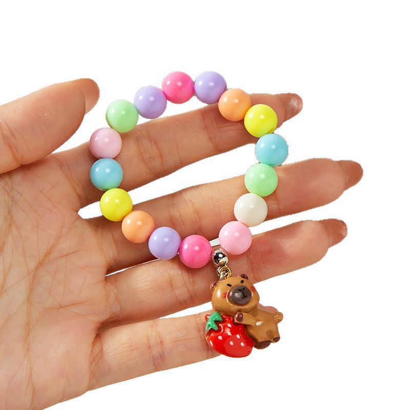 Buntes Kinderarmband mit Bearbeitetem Anhänger Karnz