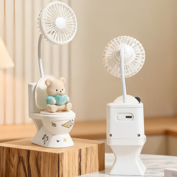 Damen Tragbarer USB Mini-Ventilator mit süßem Bärenmotiv Karnz