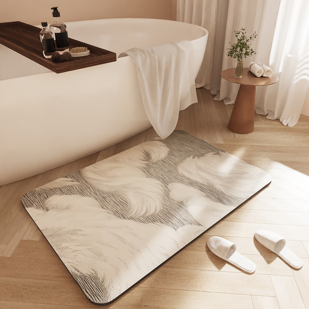 Stylische rutschfeste Badematte