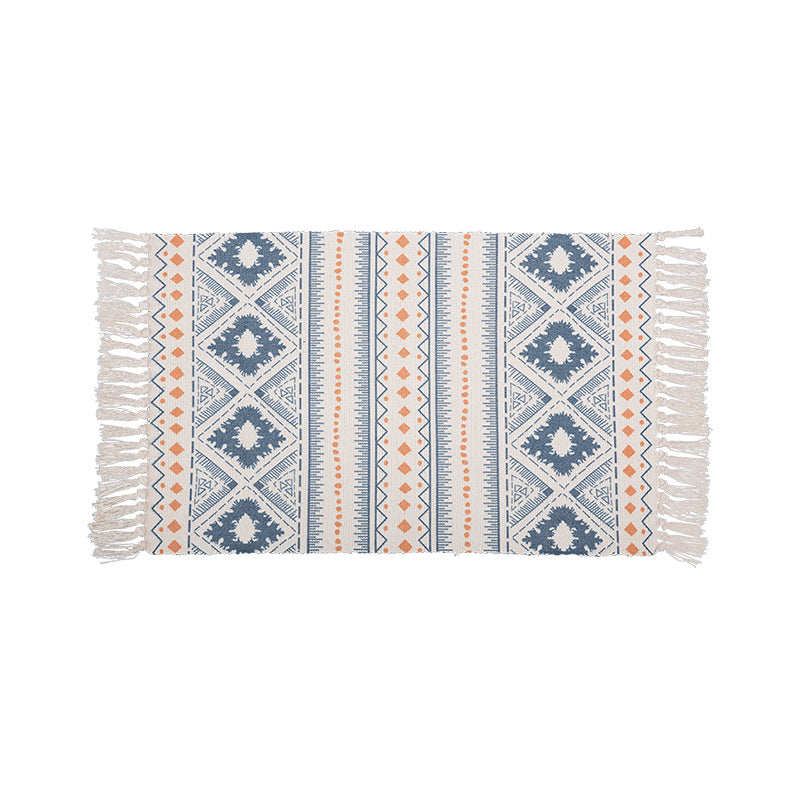 Dekorativer Läufer für Esstisch und Konsole im Boho‑Mandala‑Design mit Fransen Karnz