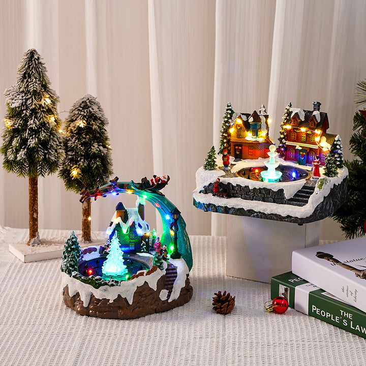 Weihnachtsdorf mit Beleuchtung Karnz