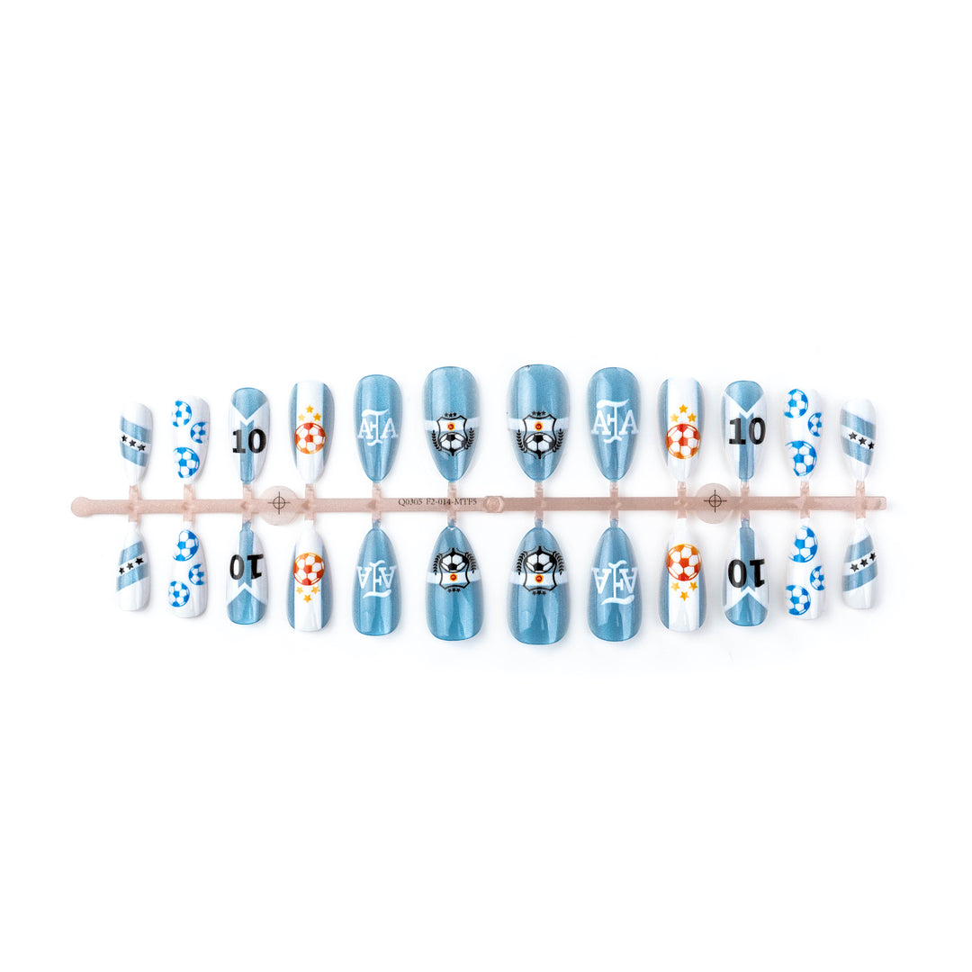 Sport-Themen Press-On Nail Art Set