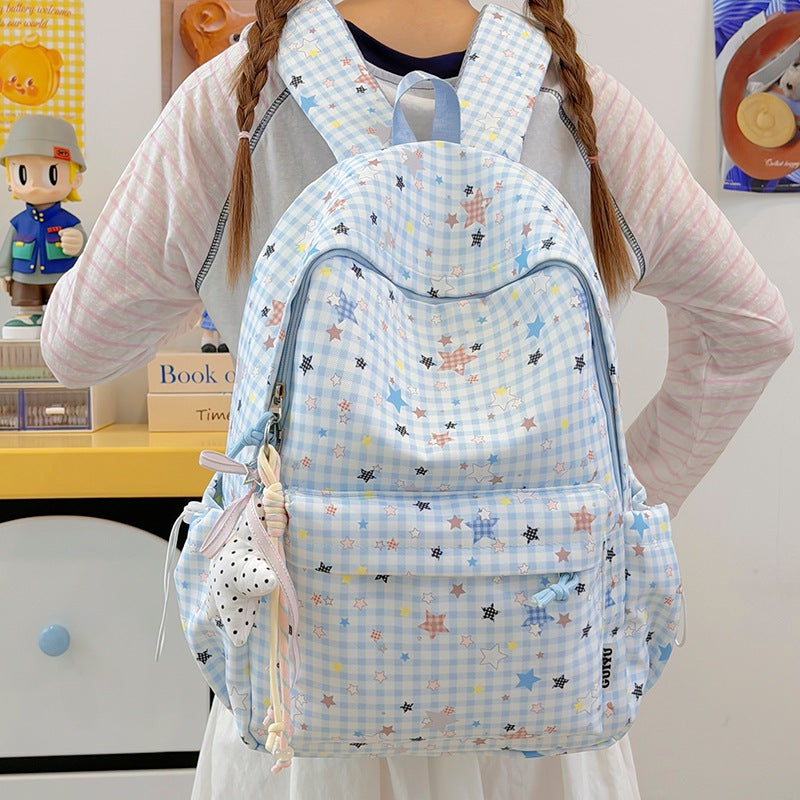 Stylische Gepunktete Sternenmuster Rucksack Karnz