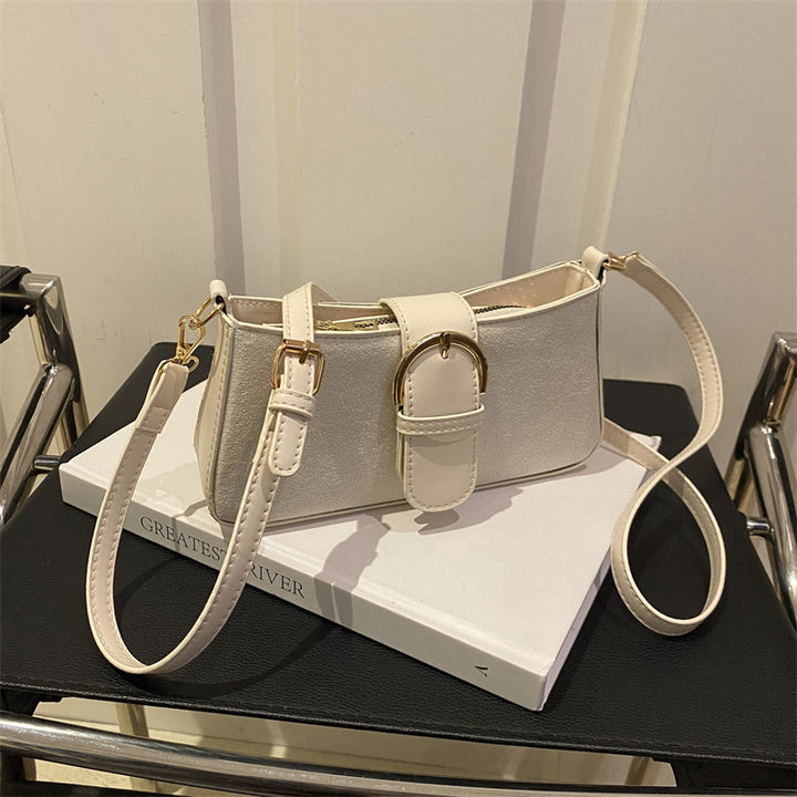Stylische Schnallen Mini Umhängetasche